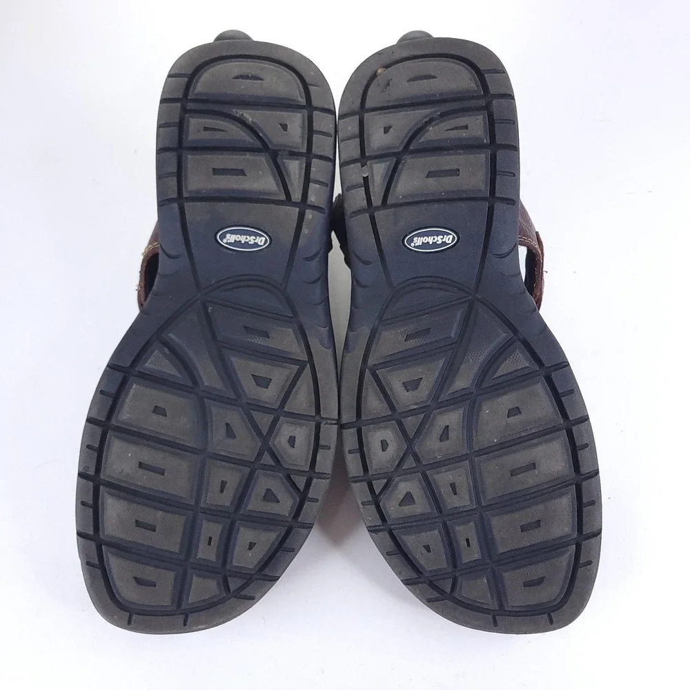 Dr Scholls Camden Fisherman Sandals Mens Size 11 M Brown Leather Memory Foam